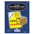 Bazic Products Bazic 8.5-inch X 11-inch Full Sheet White Multipurpose Labels, 2400PK 3817